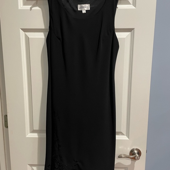 Studio I 2 Piece Black Dress, Size 14, Length @ 40” without jacket - Picture 5 of 6